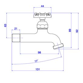 Torneira Deca para Jardim e Tanque com Rosca para Mangueira