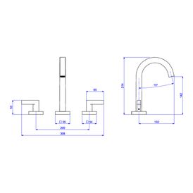 Kit Misturador Deca com 2 Acabamento para Banheiro Soul Branco