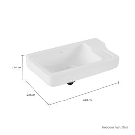Lavatório Suspenso Deca 430x235mm Izy Branco