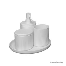 Porta Algodão Oval Deca Senses - Branco