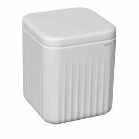 Porta Algodão Quadrado Deca Senses - Branco