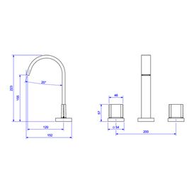 Misturador de Mesa Bica Alta para Lavatório Polo Red Gold