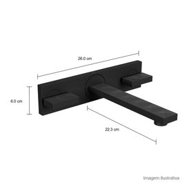 Misturador de Parede com Textura para Lavatório Dream Black Matte