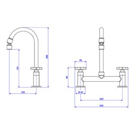 Misturador Deca de Mesa Bica Movel para Cozinha Dn15 Flex Cromado