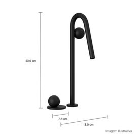 Monocomando de Mesa Bica Alta para Lavatório Black Matte