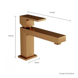 Misturador Monocomando de Mesa Bica Baixa para Lavatório Unic Gold Matte