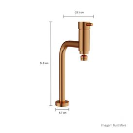 Misturador Monocomando de Mesa para Cozinha Link Red Gold
