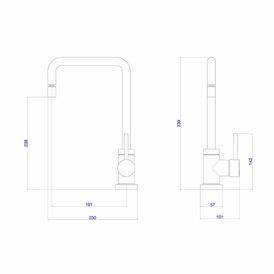 Misturador Monocomando de Mesa para Cozinha Corten