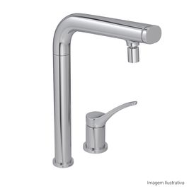Misturador Monocomando Deca de Mesa Bica Alta para Cozinha Click com Acionamento Wave You Cromado