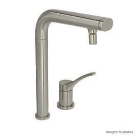 Monocomando Cozinha de Mesa Deca You Wave Bica Alta Click e Acionamento Wave Inox