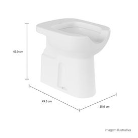 Bacia Convencional Deca Conforto com Abertura Frontal Vogue Plus Conforto Branco