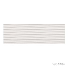 Azulejo Minimalismo Bruto Matte Decor White - 33cmx100cm Ret