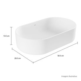 Cuba de Apoio Oval 50cm Deca Slim Branco