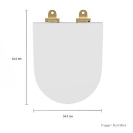 Assento Poliéster Slow Close com Microban para Bacias Carrara / Duna / Lk / Level / Nuova Branco / Gold