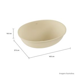 Cuba de Embutir Oval Creme 490x365mm