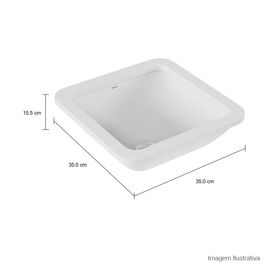 Cuba de Embutir Quadrada Deca Linha L Branco