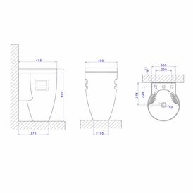 Cuba de Piso/suspensa Deca com Coluna Kids Branco