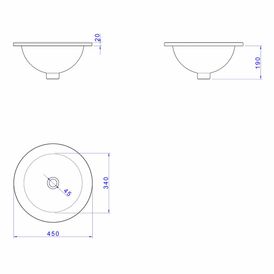 Cuba de Sobrepor Deca Redonda 450mm Branco