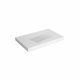 Cuba de Sobrepor Deca com Mesa e Válvula Oculta Retangular Branco