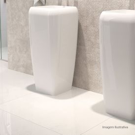 Porcelanato - Rodapé Loft Polido White - 15cmx90cm Ret