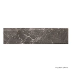 Porcelanato Lumina Acetinado Decor Dark Gray - 30cmx120cm Ret