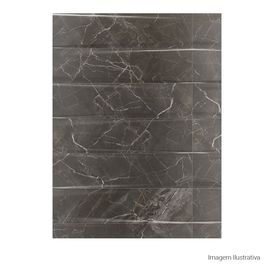 Porcelanato Lumina Acetinado Decor Dark Gray - 30cmx120cm Ret