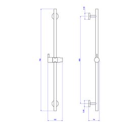 Barra Deslizante Deca Cilíndrica Cromado