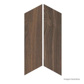 Porcelanato Chevron Dark Brown - 7,2cmx24cm Ret