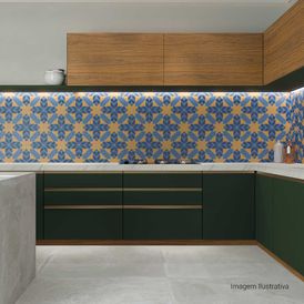 Porcelanato Benday Lux Blue - 20cmx20cm Bold