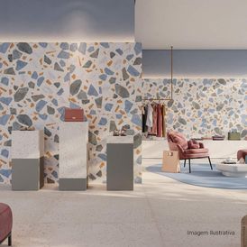 Porcelanato Flakes Natural Blue - 120cmx120cm Ret