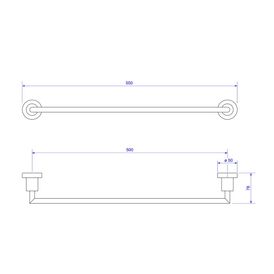 Porta Toalha Barra Gold Matte