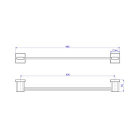 Porta Toalha Barra 40cm