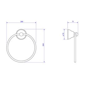 Porta Toalha Deca Argola Belle Époque Cromado