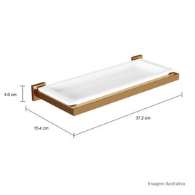 Prateleira em Louça Quadratta Gold Matte