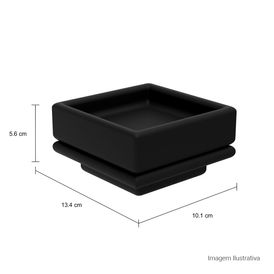 Saboneteira em Louça Slim Black Matte