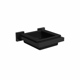Saboneteira de Parede com Louça Quadratta Black Noir
