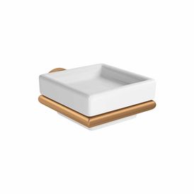 Saboneteira de Parede com Louça Slim Gold Matte
