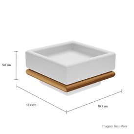 Saboneteira em Louça Slim Red Gold