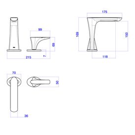Torneira de Mesa com Textura Bica Alta para Lavatório Lk Corten