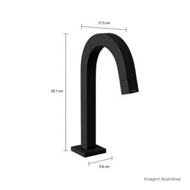 Torneira de Mesa Bica Baixa para Lavatório Tube Black Noir