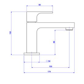 Torneira Deca de Mesa Bica Baixa para Lavatório Unic Black Matte