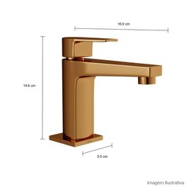 Torneira de Mesa Bica Baixa para Lavatório Level Red Gold