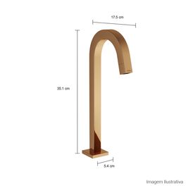 Torneira de Mesa Bica Alta para Lavatório Tube Red Gold