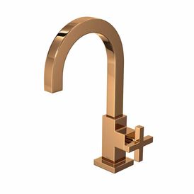 Torneira de Mesa Bica Alta para Lavatório Duna Quadrada Red Gold
