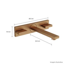 Misturador de Parede para Lavatório Dream Gold Matte